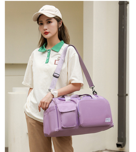 กระเป๋าเดินทางสีชมพูสำหรับผู้หญิงกระเป๋าเดินทางกันน้ำสำหรับยิมค้างคืนกีฬาใช้ในยิมสามารถปรับแต่งโลโก้ได้ - Product Image 2