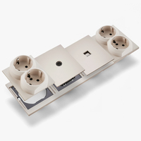 Interruptores y Enchufes de Pared WESA Ultrafinos con Botón Pulsador EU 1/2/3 Vías, Enchufe de TV de 1 Vía, Combinación Libre, Diseño Moderno de Lujo