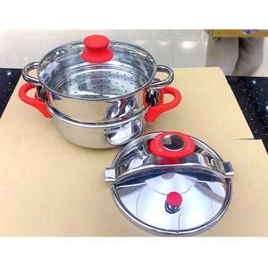 Autocuiseur en acier inoxydable antidéflagrant, l, <span class=keywords><strong>de</strong></span> bonne qualité, avec cuiseur vapeur et couvercle en verre, à induction, style français - Product Image 4