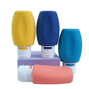 Bouteille de voyage en silicone 80 ml, ensemble de flacons cosmétiques portables et rechargeables pour les soins de la peau - Product Image 1