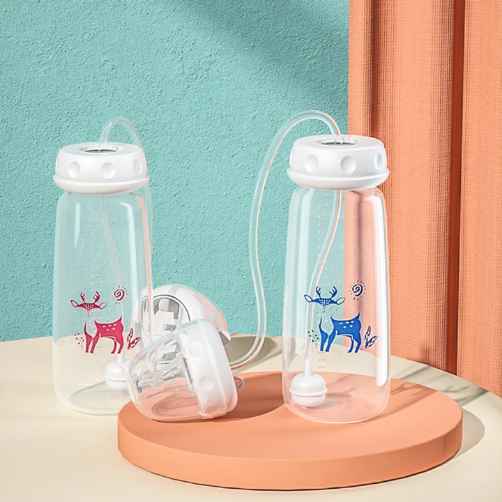 Custom logo 240ml PP Baby Feeding Bottle Hands Free Assistance Drinking Milk in Any 360 Degree Position and Anti-colic
