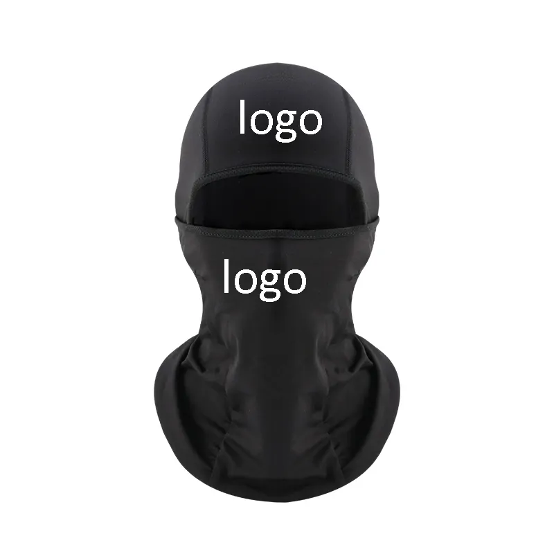 Großhandel Custom Logo Blank Sturmhaube Mode Ski maske Sport kappen Kostenlos 100% Polyester Unisex Erwachsene Plain Image Cycling Mask