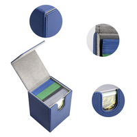 Boîte à cartes YUGIOH Magic Deck Box avec revêtement en cuir PU, capacité 100+ cartes, fonction rabat, boîte à cartes premium