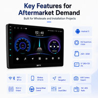 FYDZ Radio para Auto Android de 9 Pulgadas, CarPlay Inalámbrico, Android Auto, 2 DIN, GPS, DSP, Reproductor Multimedia para Honda, Toyota, Kia