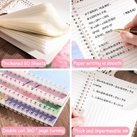 Cuadernos Populares A5 con Espiral y Páginas Rayadas, Papelería Coreana Kawaii de Alta Calidad, Útiles Escolares Lindos para Estudiantes