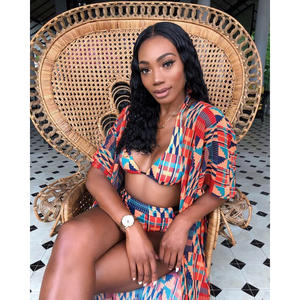 Nuovo Arrivo Sexy Bikini Tre Pezzi con Stampa Digitale Costume da Bagno Bikini Abbigliamento da Spiaggia - Product Image 4