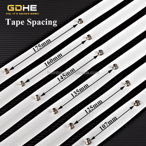 Nhiệm vụ nặng nề gợn gấp Rèm theo dõi S gấp Rèm đường sắt với Runner & băng Hướng dẫn sử dụng kéo dây hoạt động Rèm theo dõi hệ thống - Product Image 3