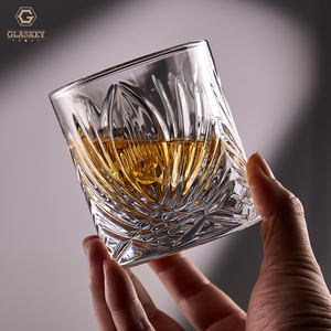 होम बार के लिए थोक लक्जरी उच्च क्षमता अच्छी गुणवत्ता वाला भारी बेस व्हिस्की ग्लास सीसा रहित पुराने जमाने का रॉक ग्लास - Product Image 3