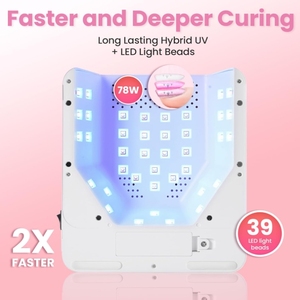 Lampe UV pour les pieds 78W avec support, lampe de pédicure suspendue, lampe LED sans fil pour les pieds, lampe à ongles sans fil, <span class=keywords><strong>appareil</strong></span> de séchage du vernis à ongles en <span class=keywords><strong>gel</strong></span> - Product Image 3