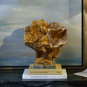 Brûleur d'encens <span class=keywords><strong>de</strong></span> luxe en résine dorée, sculpture <span class=keywords><strong>corail</strong></span> Art Déco, fait main, auto-adhésif, pour décoration <span class=keywords><strong>de</strong></span> bureau et <span class=keywords><strong>de</strong></span> salon - Product Image 2