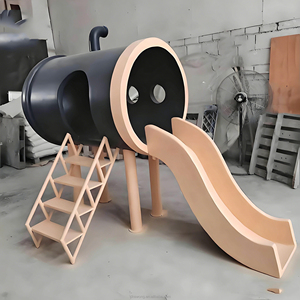Toboggan pour enfants en FRP en forme de vague CA014, équipement de jeu extérieur pour enfants, parc public, aire de jeux, toboggan pour la communauté résidentielle - Product Image 5