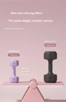 Petits haltères en fonte durables pour femmes, usage domestique, entraînement musculaire des bras et amincissement du ventre, revêtement en caoutchouc