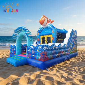 WINSUN Sea World <b>Inflatable</b> Bounce <b>House</b> with Slide PVC Waterproof Commercial Grade Kids Party Playground Equipment Sale - Product Image 1
