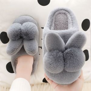 Pantuflas de Mujer con Forro Polar, Gruesas, de Color Sólido, para el Hogar, Otoño Invierno, Zapatos de Interior para Posparto - Product Image 1