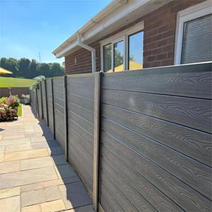 Panneaux de clôture à embossage profond, installation facile, <span class=keywords><strong>180x180</strong></span>, bon prix, portails et clôtures en bois-plastique composite pour jardin - Product Image 1