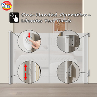 Barrière rétractable pour chien en fibre de verre, directement de l'usine |   Barrière de sécurité intérieure extra large pour animaux de compagnie, sans perçage