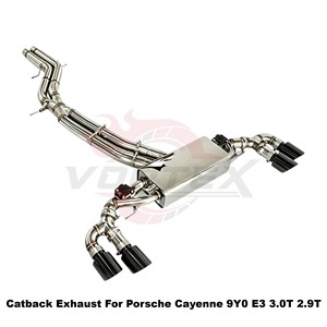 Vortex Sport Sound Stainless Muffler Assembly Featuring Vacuum Valve Fits Porsche Cayenne 9Y0 E3 3.0T 2.9T Tuning - Product Image 2