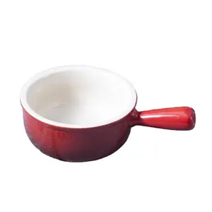 15盎司瓷汤盖碗定制法式洋葱汤碗套装陶瓷碗