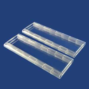 Porte commerciale haute résistance, moderne, anti-effraction, en polycarbonate transparent, volet roulant transparent à lattes. - Product Image 1