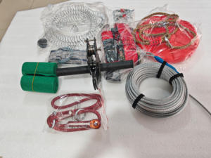 Kit de tyrolienne pour enfants avec freins à ressort en acier inoxydable et poussette à siège avec poignée Équipement de tyrolienne pour l'extérieur - Product Image 5