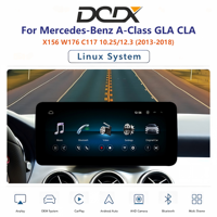 Pour Mercedes-Benz Classe A CLA GLA X156 W176 C117 NTG4.5/5.0 10.25"/12.3" Système Linux Autoradio Multimédia Android Auto CarPlay