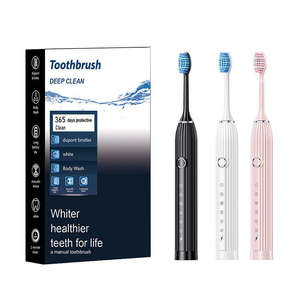 แปรงสีฟันไฟฟ้าโซนิคแบบชาร์จได้ OEM ขนแปรงนุ่ม กันน้ำ IPX7 สำหรับผู้ใหญ่ ดูแลสุขภาพช่องปาก ทำความสะอาดอย่างล้ำลึก - Product Image 1