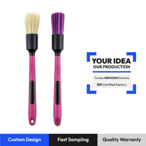 CY-PRO006-2 Brosse de detailing automobile élégante et durable avec poignée antidérapante, poils colorés vifs, 10,8 pouces et 7,1 pouces - Product Image 1