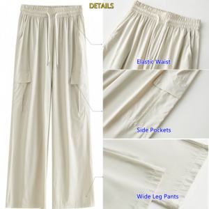 Nuovi pantaloni sportivi Casual da <span class=keywords><strong>donna</strong></span> pantaloni <span class=keywords><strong>Cargo</strong></span> con coulisse pantaloni lunghi a gamba larga primavera estate pantaloni larghi sottili da <span class=keywords><strong>donna</strong></span> - Product Image 5