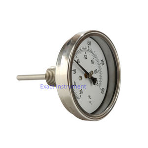 温度計ダイヤル温度計工業用バイメタル温度計オールステンレス - Product Image 1