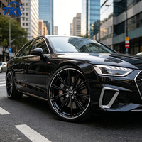 Nouvelles jantes en aluminium forgé multi-rayons de 17 à 22 pouces, style ABT, noir brillant poli, compatibles avec Audi Mercedes, 5x112