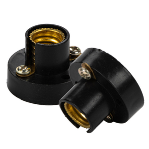 Zócalo E10/E12/E14 Portalámparas Convertidor múltiple Soporte de iluminación roscado Hogar Dormitorio Portalámparas de PVC negro - Product Image 2