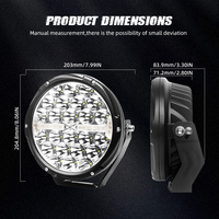 Impermeable 220W 28000lm 7 pulgadas Off Road Light Led faro auxiliar con luz de posición de advertencia blanca ámbar