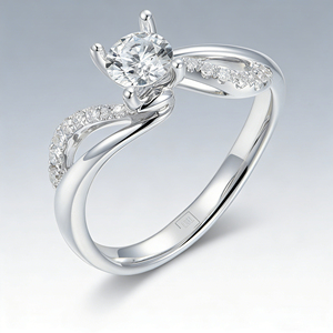 <b>CUSTOM</b> SILVER 10K/14K/18 SOLID GOLD CLASSIC LAB GROWN CVD IGI VVS-VS QUALITY BRILLIANT CUT ENGAGEMENT PARTY FASHION CLUSTER <b>RING</b> - Product Image 1