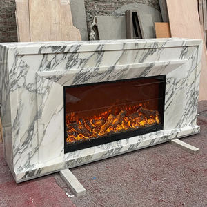 Luxus Naturstein hand geschnitzte italienische Calacatta Viola Marmor Kamin Surround Mantel für Indoor Villa Wohnzimmer Dekor - Product Image 3