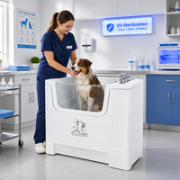 Baignoire pour chien bleu saphir apaisante et relaxante, station de spa thérapeutique visuellement apaisante