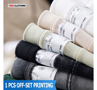 YUDI 1 pièces livraison directe presse à chaud impression poids lourd 300 grammes 100% coton t-shirt hommes T-Shirts surdimensionnés
