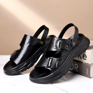 Sandalias de Hombre con Punta Cerrada 2026, de Cuero Genuino, Suela Gruesa Antideslizante y Transpirable, Estilo Coreano, Moda Casual, Zapatos de Playa - Product Image 3