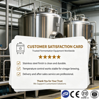 Cuve de Fermentation en Acier Inoxydable pour Distillerie, Cuve Sanitaire à Double Enveloppe SS304, Chauffée à la Vapeur, 200L/2000L/5000L, Facile à Utiliser