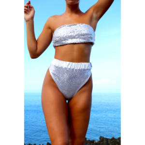 Tubo di Peakini con paillettes argento - Product Image 3