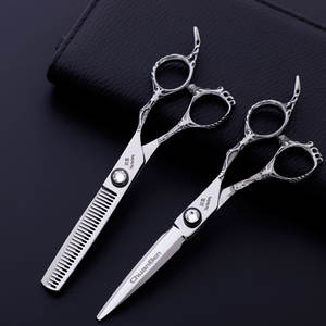 Ciseaux à cheveux professionnels Kawamoto, lame tranchante en acier inoxydable de 6 pouces, manche moyen pour la coiffure - Product Image 2