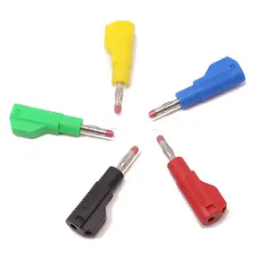 4mm Connector Pure Copper Banana plug telescopic sheath connector insulated Collapsible plug Lantern plug gun type