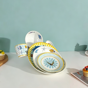 Juego de Vajilla de Cerámica de 6 Piezas con Diseño de Peces Marinos, Fresco y Divertido - Product Image 6