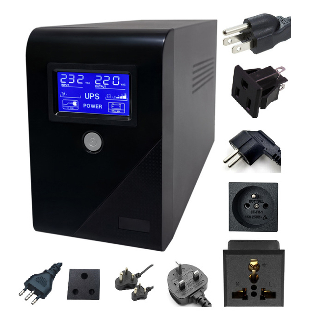 650VA/750VA UPS Uninterruptible Power Supply 360W 110V/220V for Computer & CCTV Backup - Custom Power Protection