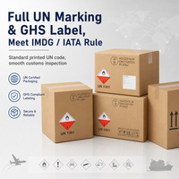 Boîte pour marchandises dangereuses en panneau de fibres 4G certifiée ONU ; Boîte en carton pour marchandises dangereuses ; Conforme aux normes IMDG ; Logo personnalisable