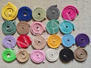 Cuerda de Algodón Zigzag Dorada y Brillante de 6MM, 50 Metros por Rollo, con Núcleo, para Coser Cestas y Bolsos, Venta al Por Mayor - Product Image 3