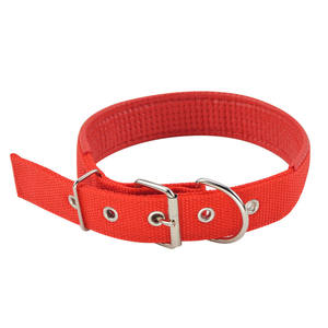 Kerah anjing empuk lembut 9 warna kerah anjing nilon awet dapat diatur dengan cincin D logam dan gesper - Product Image 4