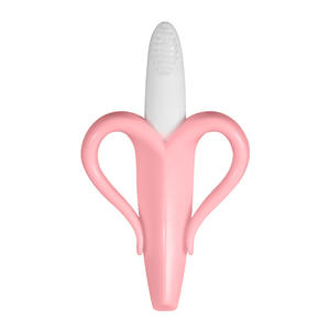 <span class=keywords><strong>Mordedor</strong></span> de bebé de silicona de grado alimenticio de Camilla, cómodo juguete masticable suave en forma de fruta de plátano, característica sensorial no tóxica para niños - Product Image 4