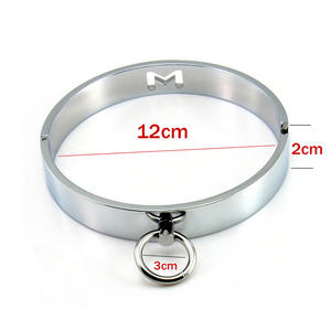 <span class=keywords><strong>Collar</strong></span> de Acero Inoxidable para <span class=keywords><strong>BDSM</strong></span>, <span class=keywords><strong>Collar</strong></span> de Metal para Esclavos Sexuales, <span class=keywords><strong>Collar</strong></span> de Juego de Roles para Mujeres, Fetiche, Restricción, Bondage - Product Image 2