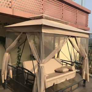 Super Septembre <span class=keywords><strong>double</strong></span> hamac moderne <span class=keywords><strong>jardin</strong></span> étanche toit balançoire Gazebo chaise berçante Villa cour extérieur <span class=keywords><strong>lit</strong></span> à <span class=keywords><strong>bascule</strong></span> - Product Image 4