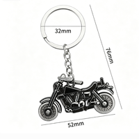 Porte-clés de moto simulé, mini porte-clés mécanique, pendentif métallique innovant, cadeau pour les passionnés de moto